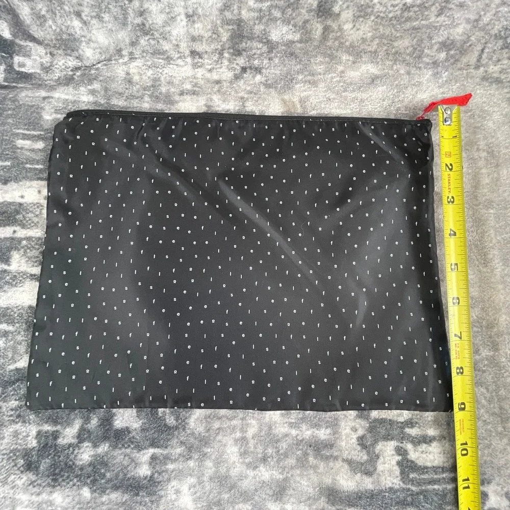 Lululemon Self Care Pouch Black Nylon Red Interior Travel Organizer Pouch NWOT